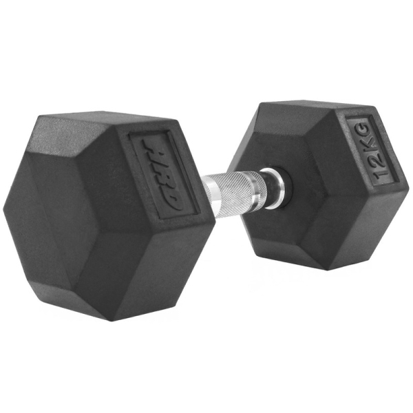 Beltor HRD System Line Hex čuguna čuguna gumijas hantele 12kg Beltor HRD System Line Hex čuguna čuguna gumijas hantele 12kg