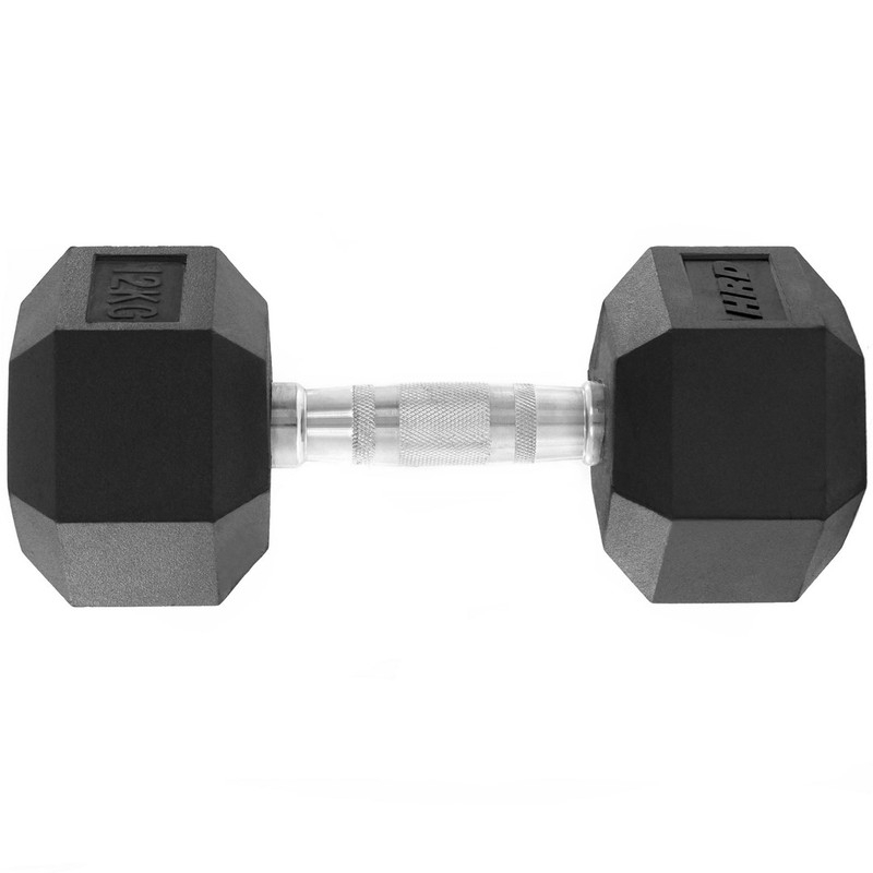 Beltor HRD System Line Hex čuguna čuguna gumijas hantele 12kg