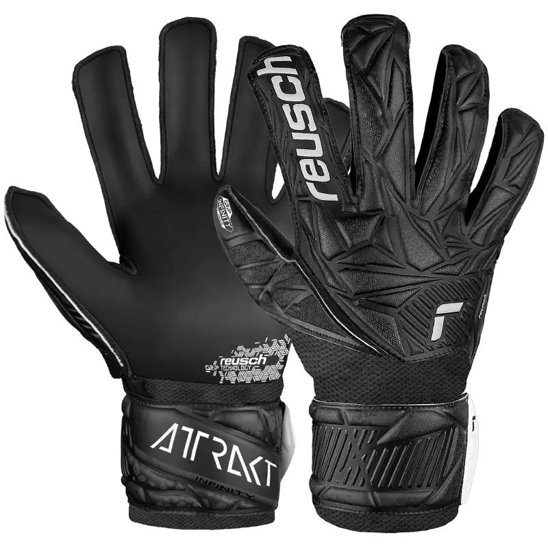 Reusch Attrakt Infinity Junior vārtsargu cimdi, melni