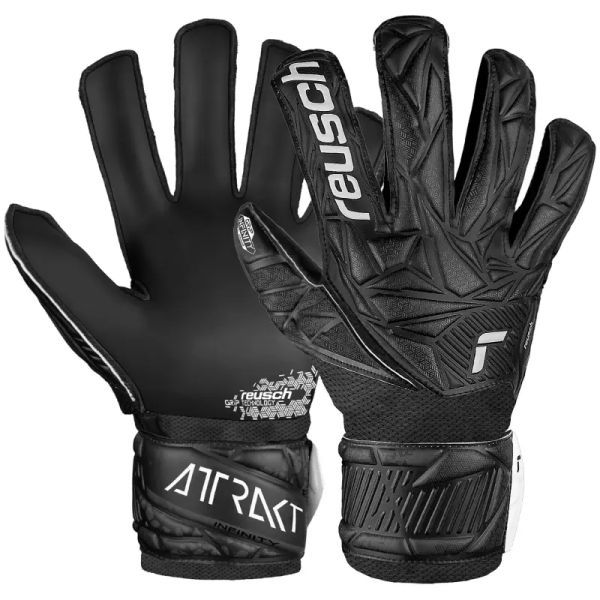 Reusch Attrakt Infinity Junior vārtsargu cimdi, melni