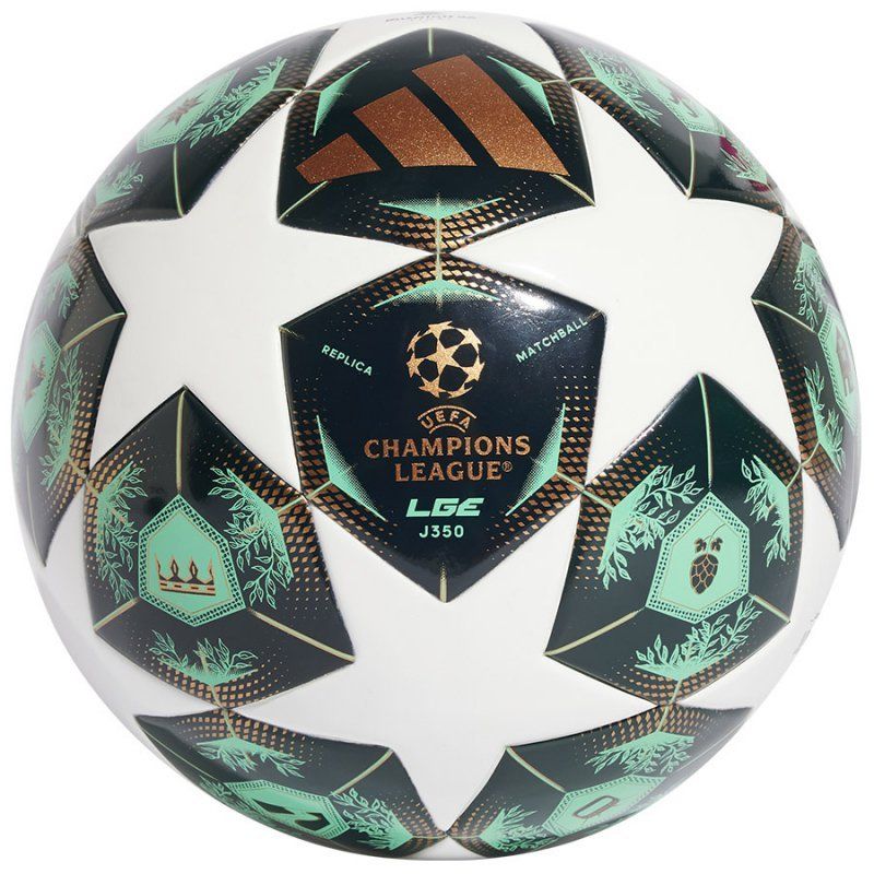 Adidas UCL League J350 futbola bumba, melnā un baltā krāsā