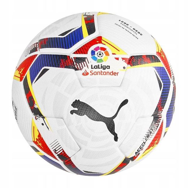 Puma Accelerate Mini futbola bumbas, 1. izmērs, sarkanbaltsarkanzila krāsa Puma Accelerate Mini futbola bumbas, 1. izmērs, sarkanbaltsarkanzila krāsa