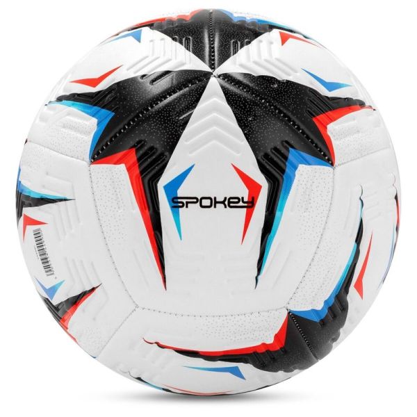 Spokey Flick futbola bumba, 5. izmērs, krāsa balta-melna-zilā-sarkana
